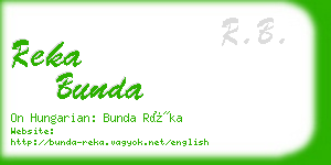 reka bunda business card